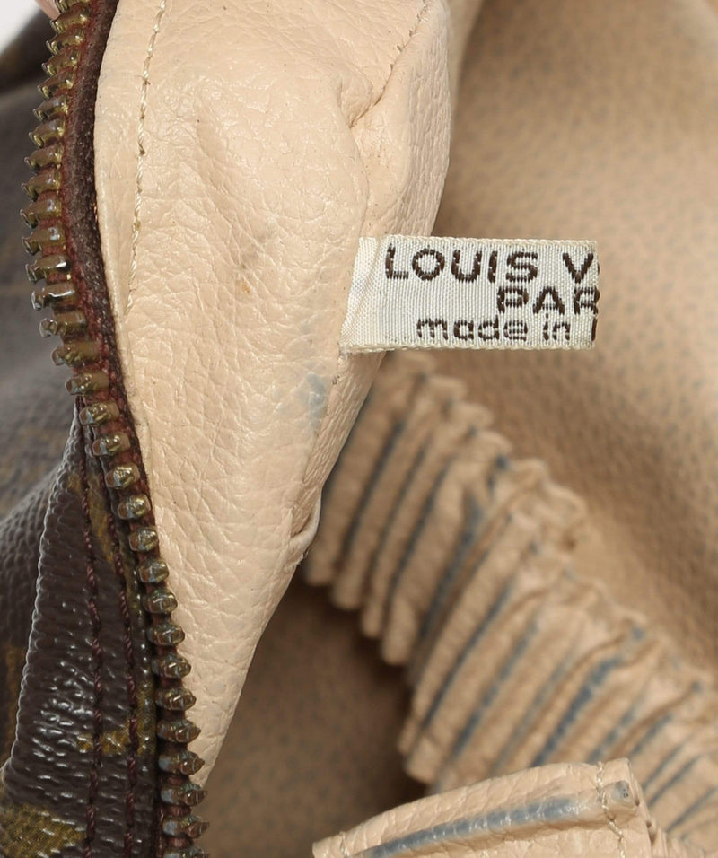 Authentic Louis Vuitton Monogram Trousse Demi Ronde 23 Pouch M47520 Junk  0444G