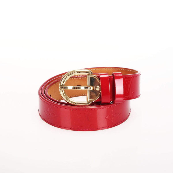 Louis Vuitton, Accessories, Louis Vuitton Red Vernis Monogram Belt
