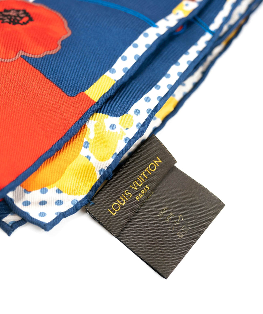Louis Vuitton, Accessories, Louis Vuitton Vintage Silk Poppy Purse Scarf