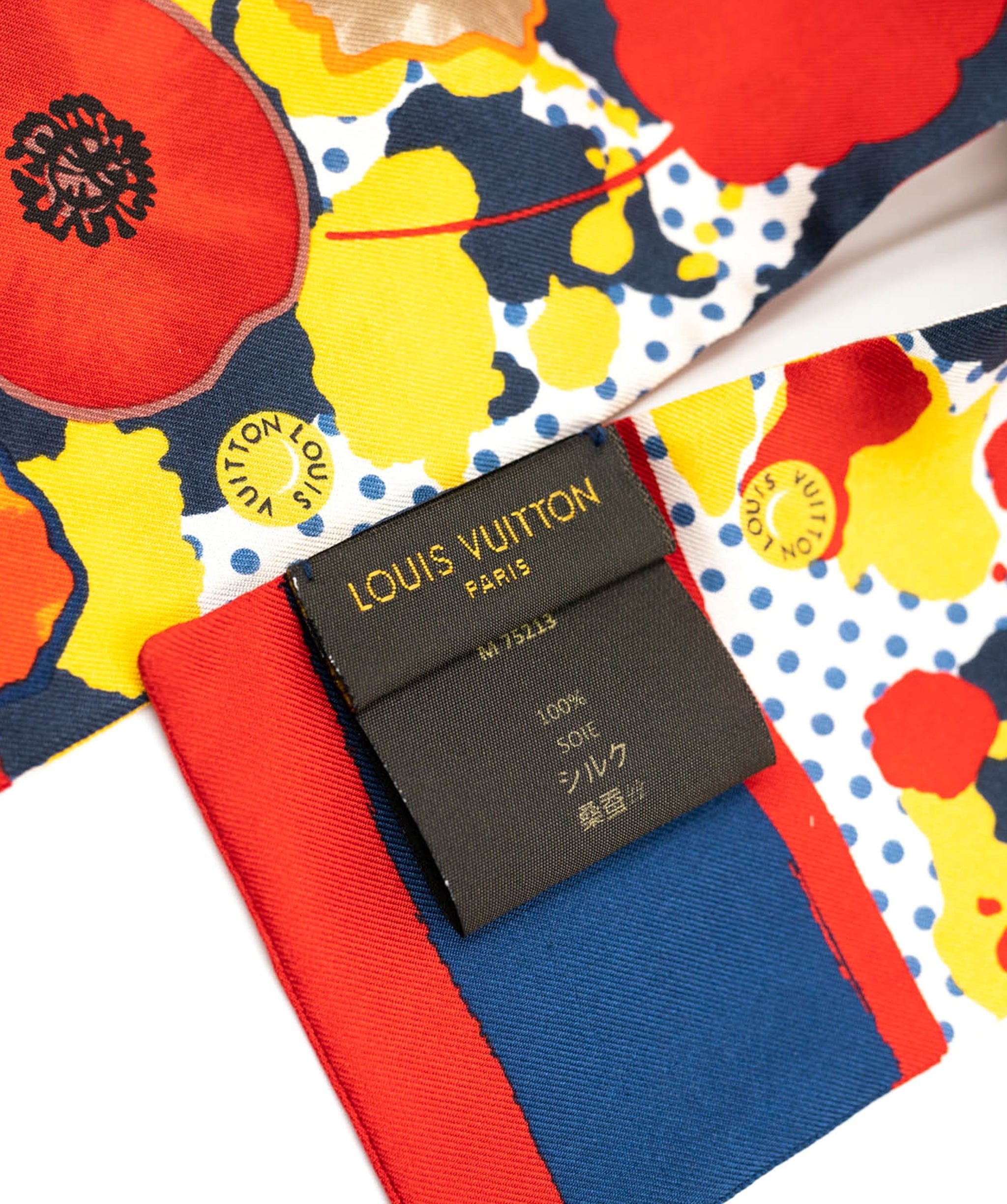 Louis Vuitton Louis Vuitton poppy print silk twilly - AJC0030