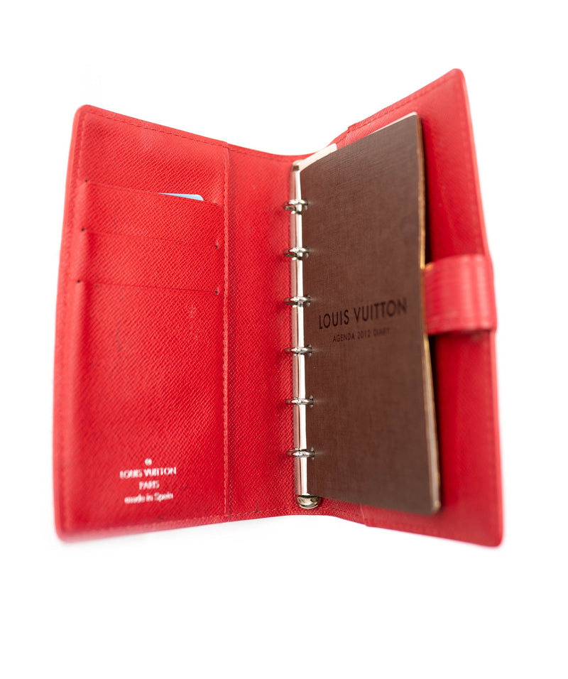 Louis Vuitton Louis Vuitton Red Epi Leather Agenda Diary  AGL2309