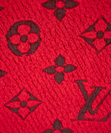 Louis Vuitton Louis Vuitton Red Logomania  Scarf - AWL4151