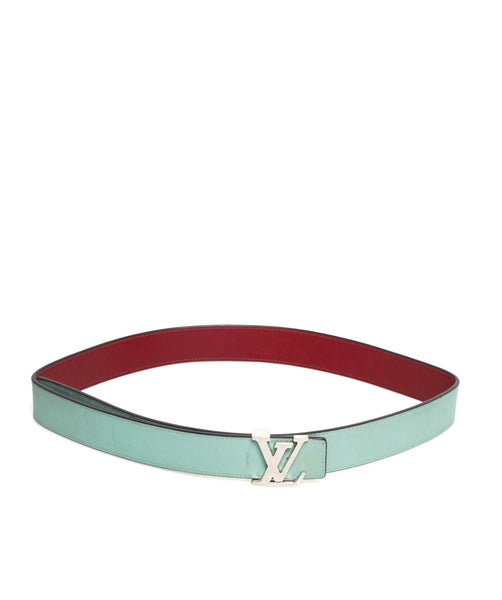 Louis Vuitton Reversible Red & Turquoise Belt - ASL1625