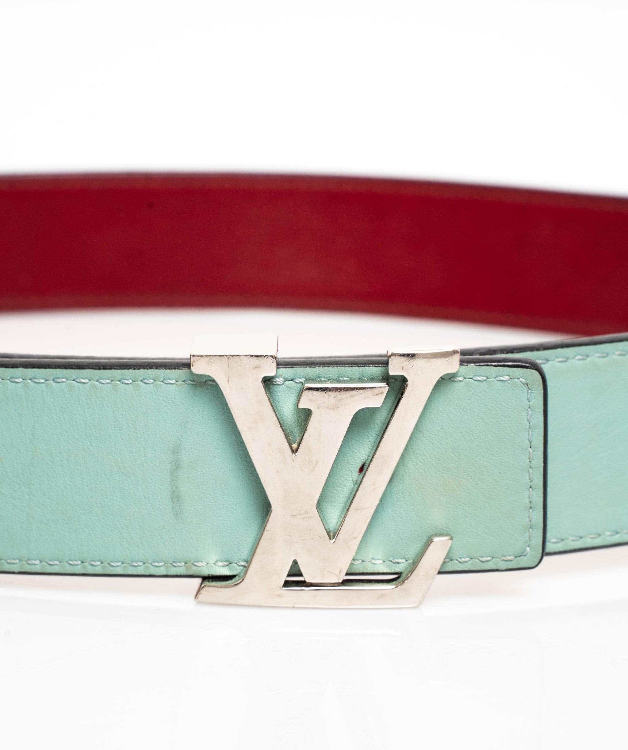 Louis Vuitton Louis Vuitton Reversible Red & Turquoise Belt  - ASL1625