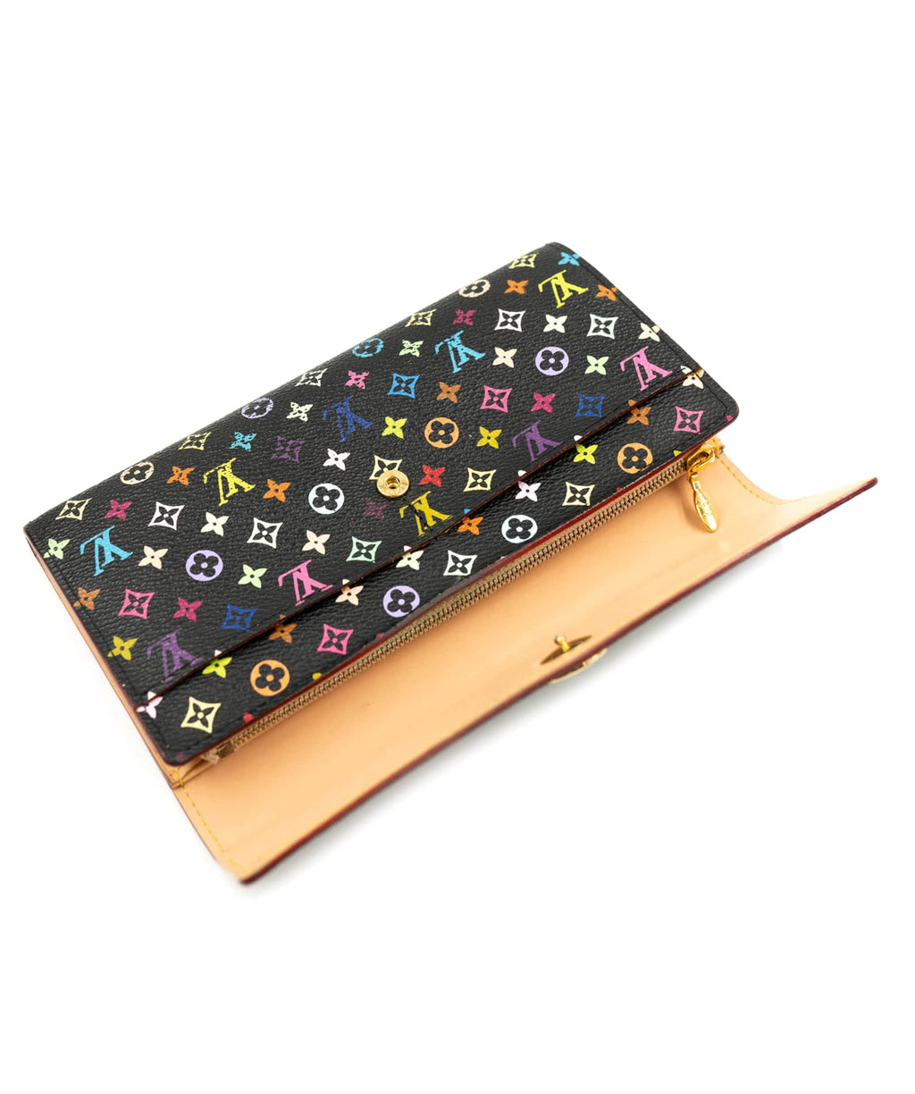 Louis Vuitton Long Tresor Murakami Multicolor White Wallet - I