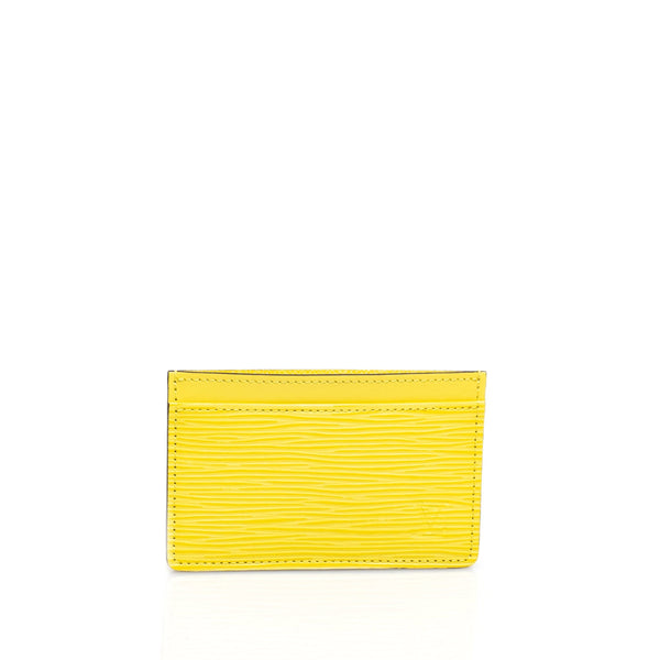 LOUIS VUITTON Lime Yellow Calf Leather Unisex Fashion Premium Card