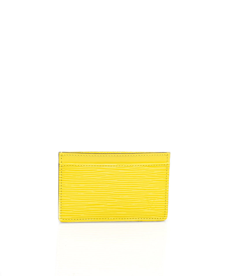 Louis Vuitton Yellow Epi Leather Parrot Card Holder - Yoogi's Closet
