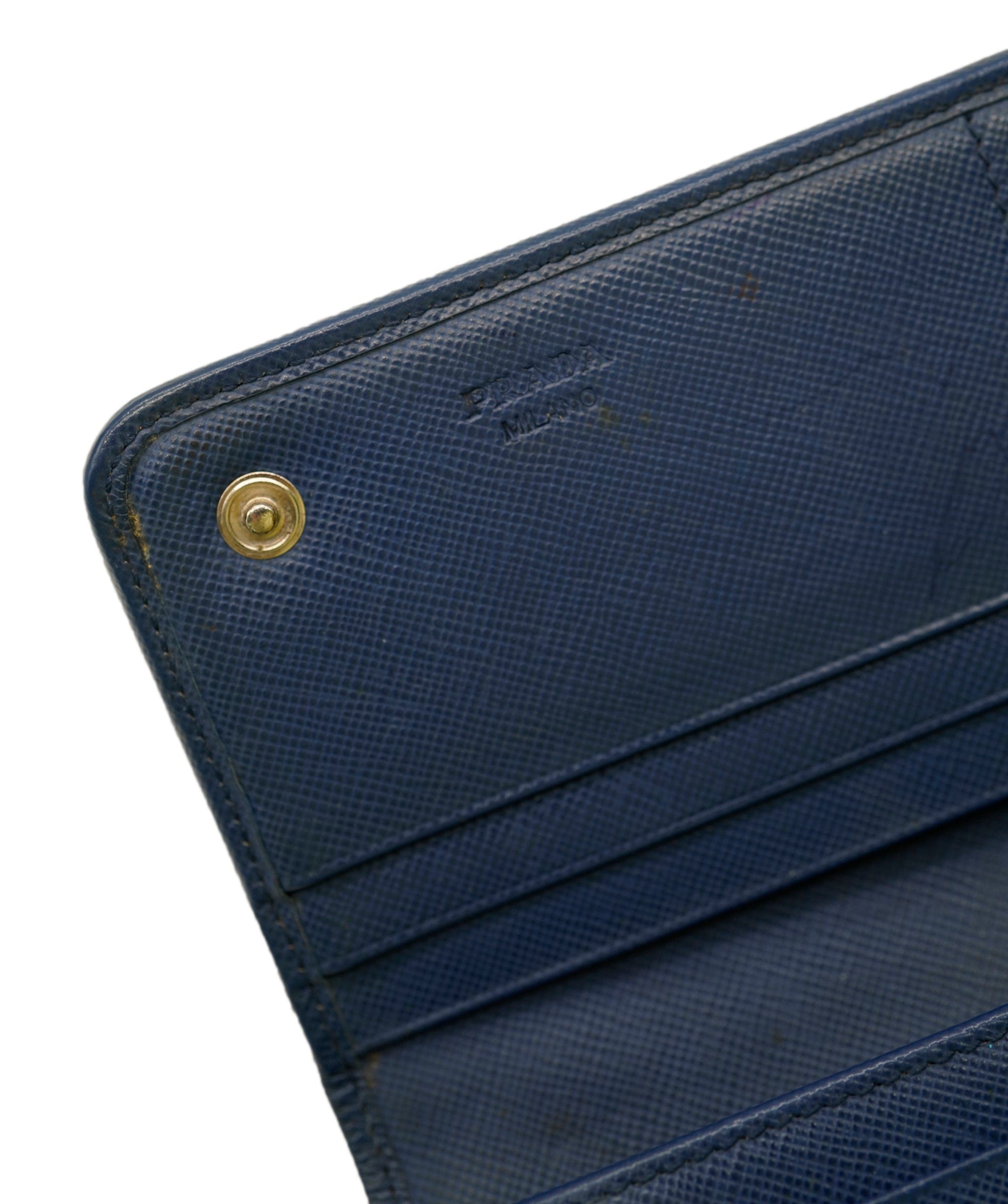 Louis Vuitton Prada navy saffiano leather wallet ALL0082