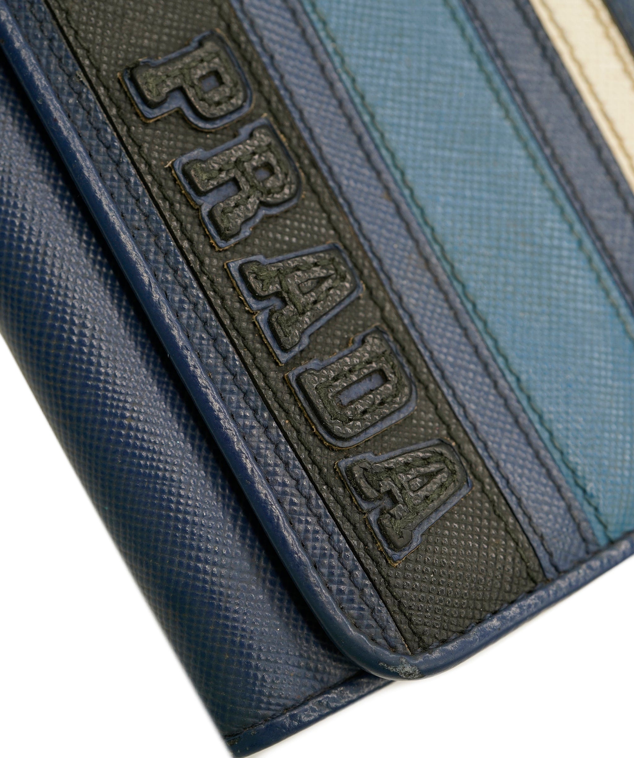 Louis Vuitton Prada navy saffiano leather wallet ALL0082