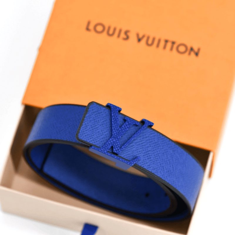 Louis Vuitton - Authenticated Belt - Leather Blue for Women, Never Worn