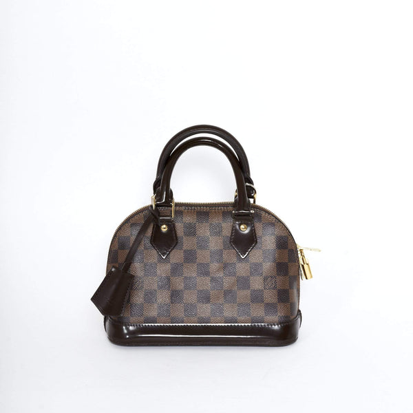 Louis Vuitton Monogram Alma BB Handbag in brown canvas – Fancy Lux