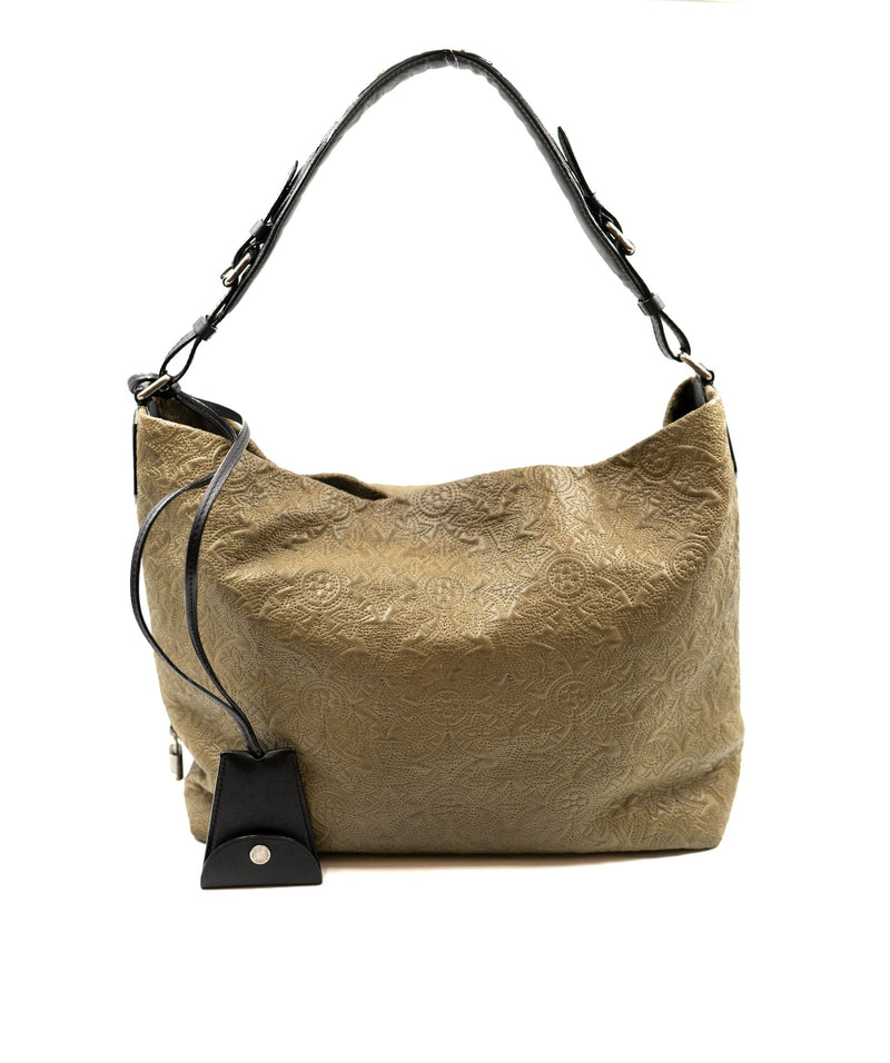 Louis Vuitton Khaki Monogram Antheia Leather Hobo PM Bag - Yoogi's Closet