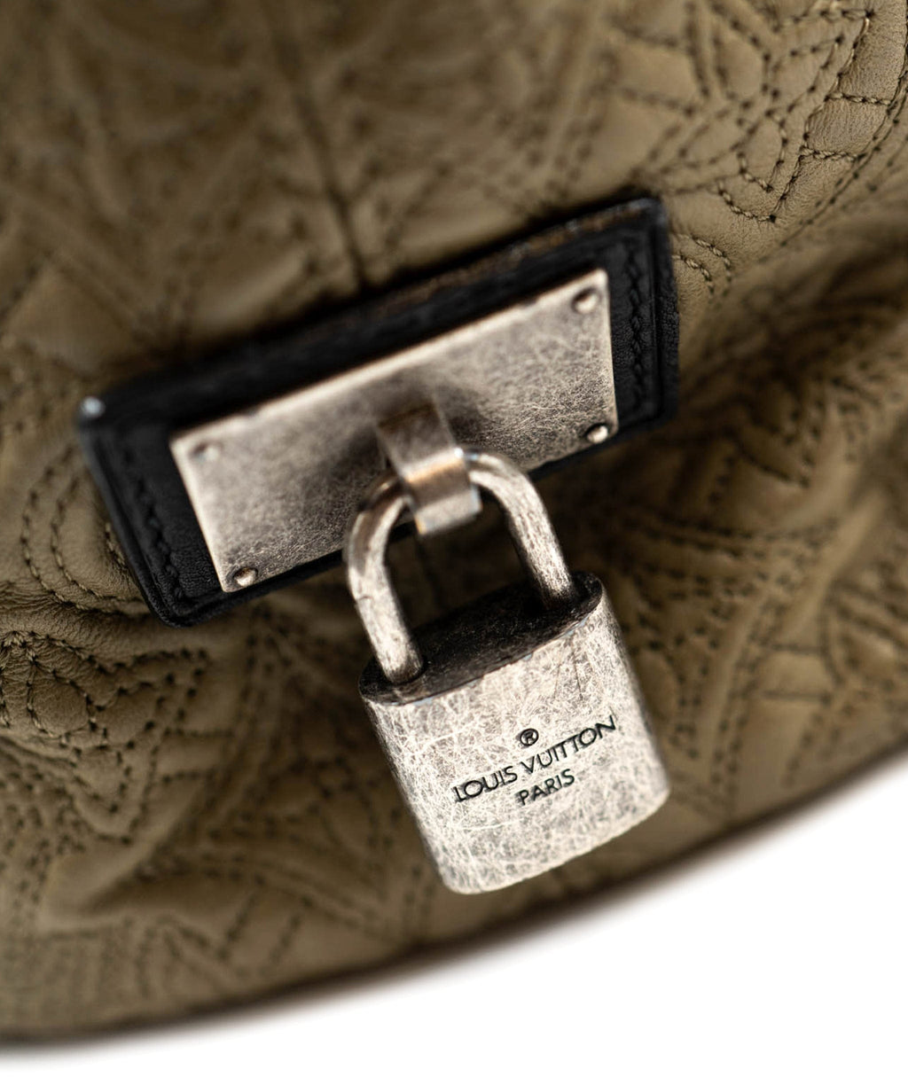 Louis Vuitton Grey Granit Suede Antheia Hobo PM Shoulder Bag