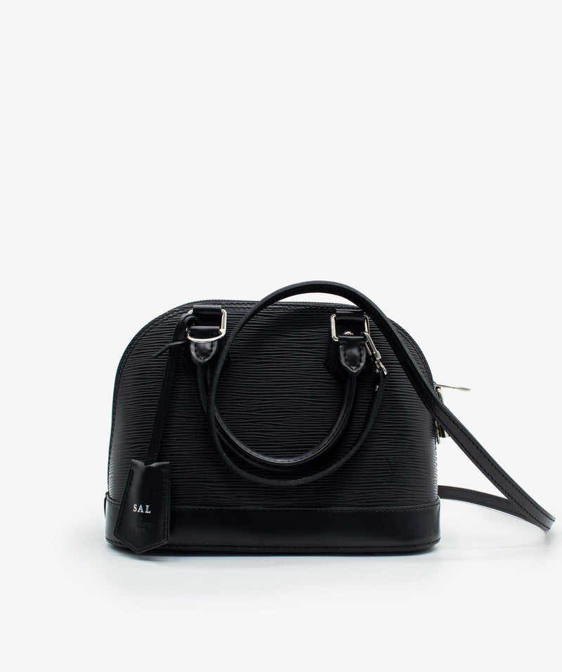 Alma bb leather handbag Louis Vuitton Black in Leather - 26751016