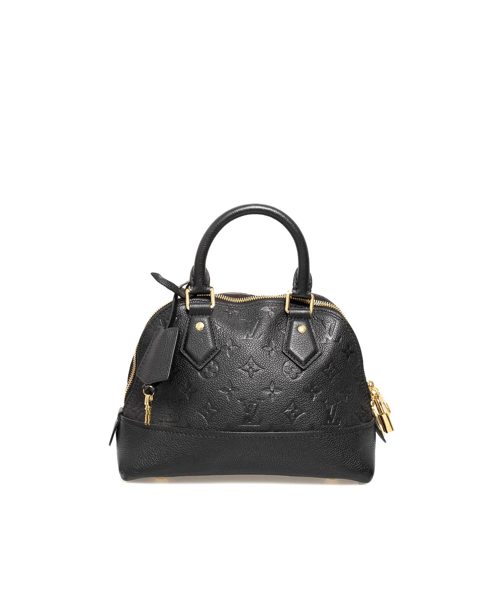 Lot 6  A Louis Vuitton black Epi leather Alma bag