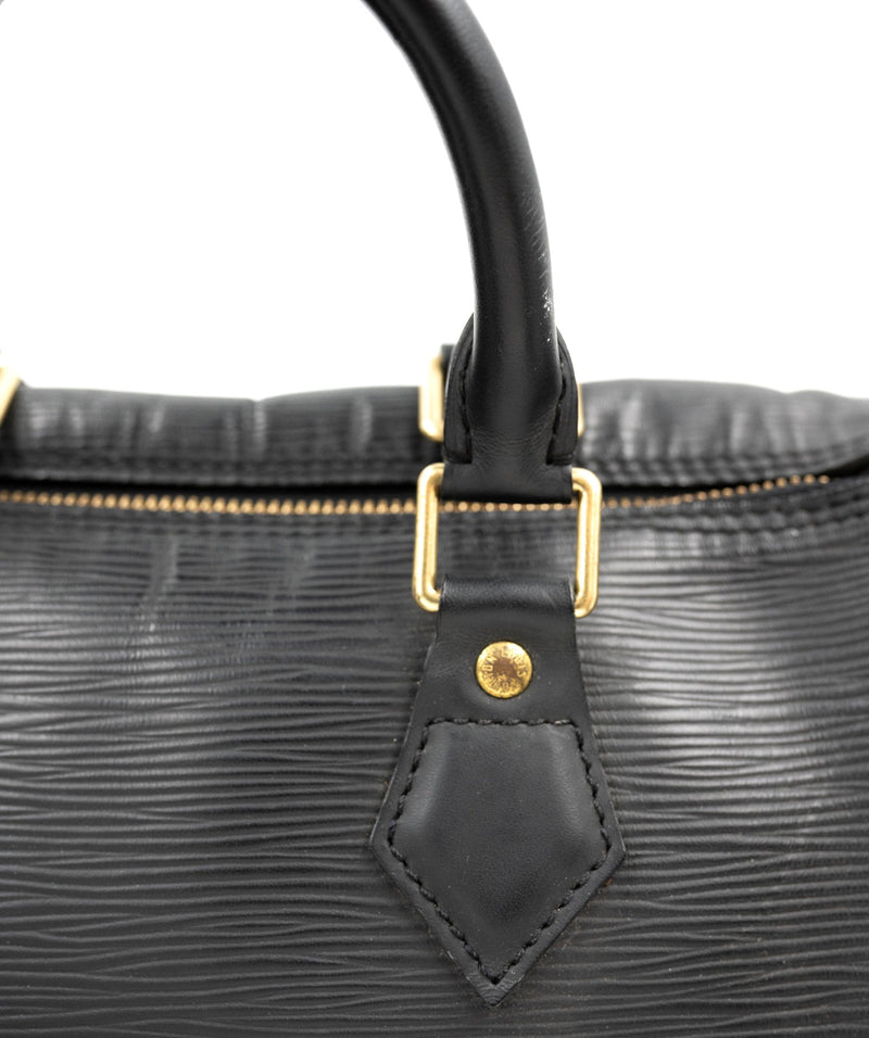 Louis Vuitton Louis Vuitton Black Epi Leather Speedy 25 Bag - AGL1468