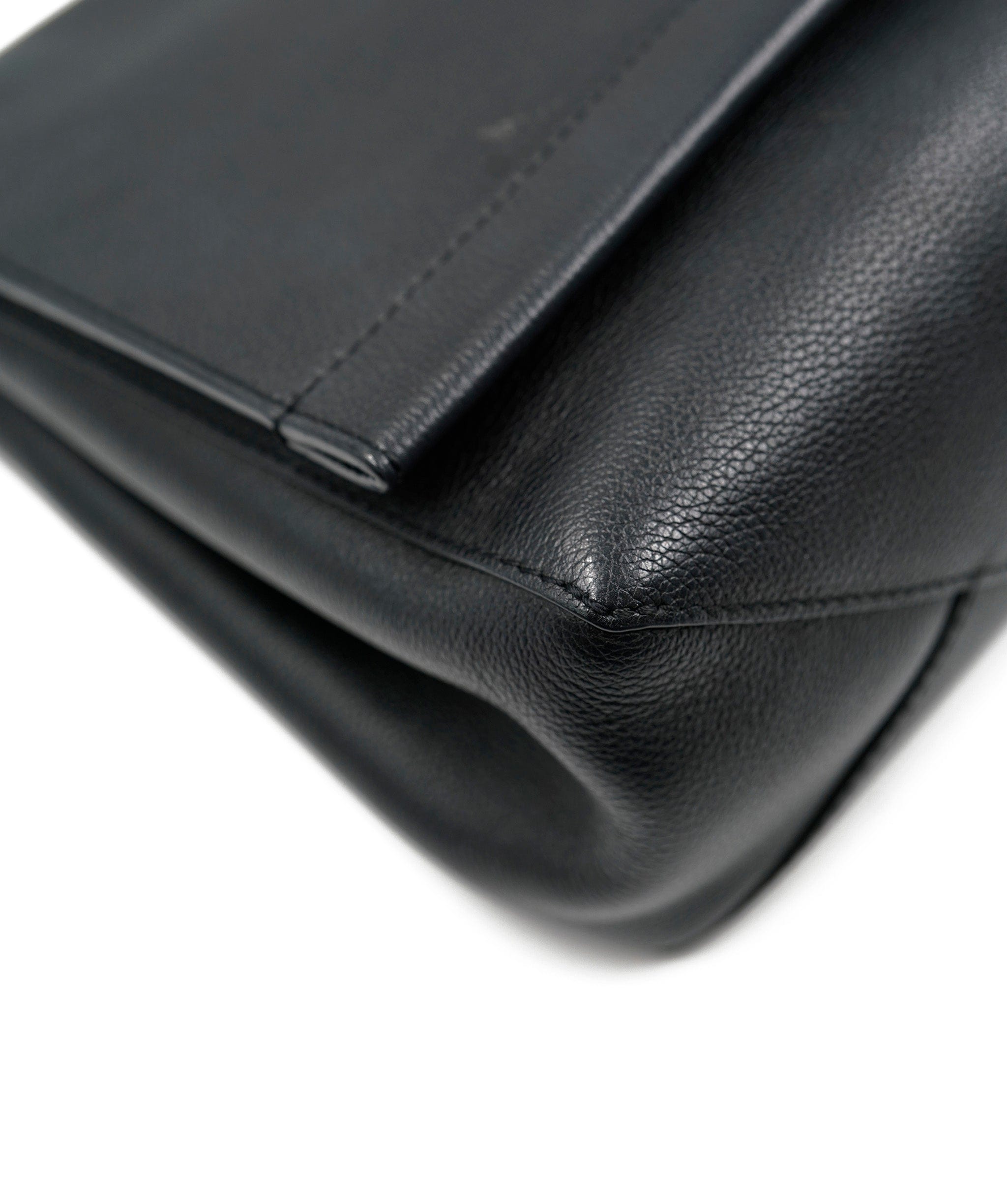 Louis Vuitton Louis Vuitton Black Leather Top Handle Bag  AGC1438