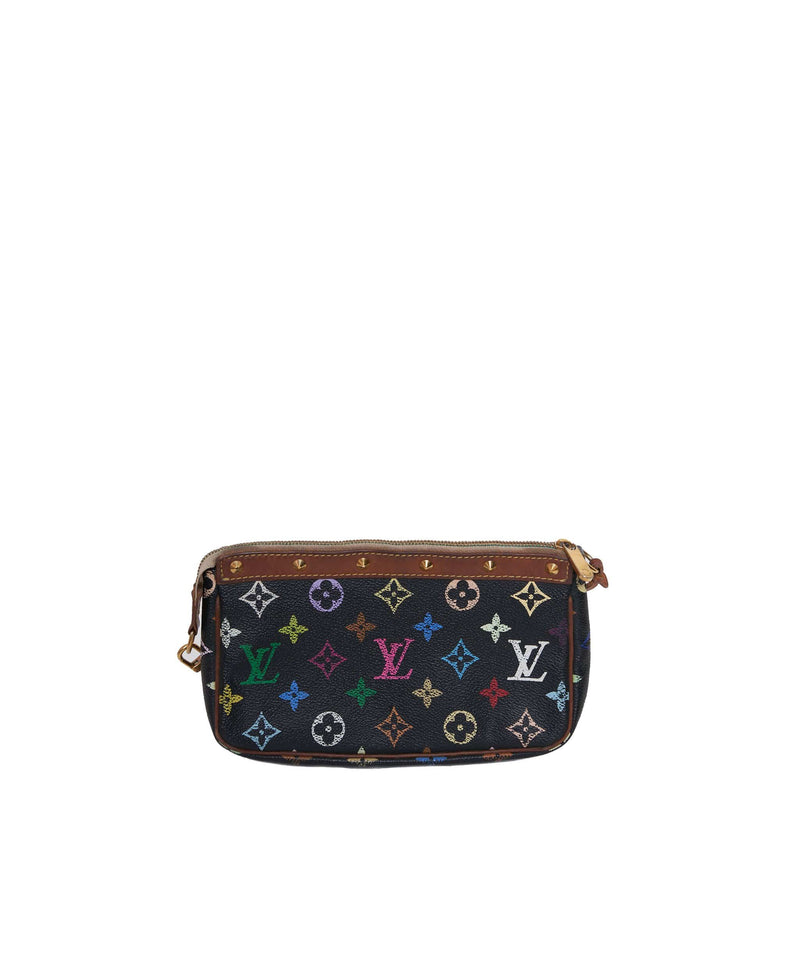 Louis Vuitton Louis Vuitton Black Murakami Pochette Bag AGC1013