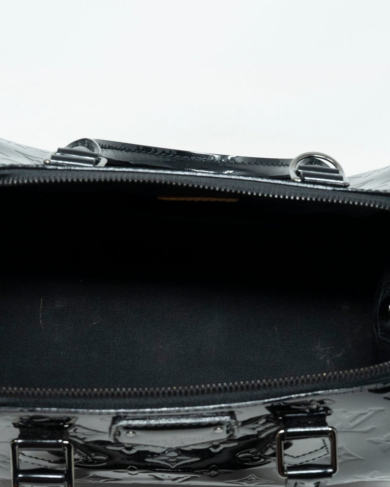 louis vuitton black patent leather handbag