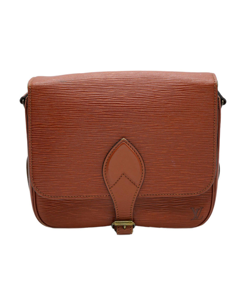 Louis Vuitton Brown Epi Leather Cartouchiere MM Shoulder Bag Louis Vuitton