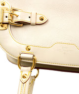 Louis Vuitton Louis Vuitton Cream Leather Top Handle Bag GHW - AGL1517