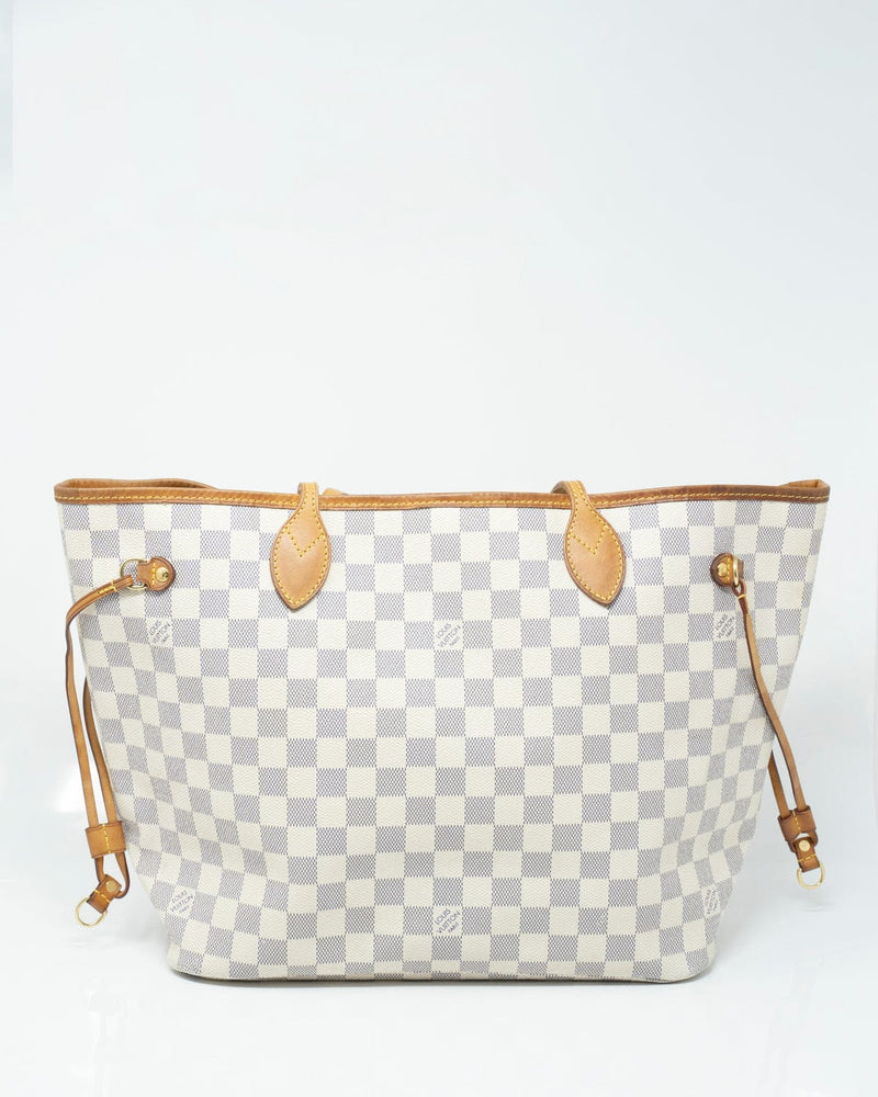 Louis Vuitton Damier Azur Neverfull MM with Pink Lining N41605  Louis  vuitton damier, Louis vuitton damier azur, Louis vuitton