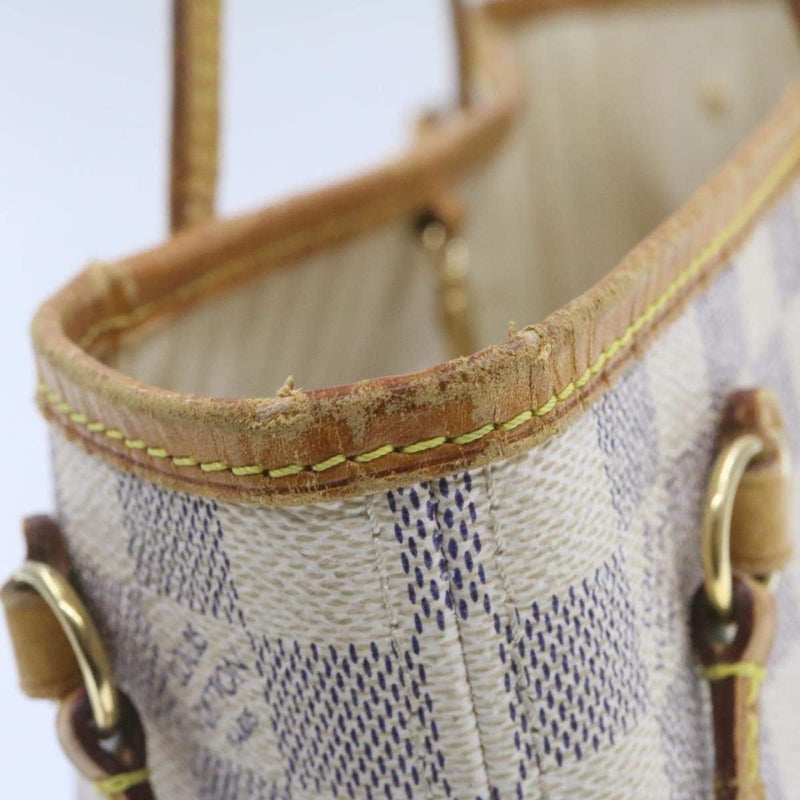 Beige Louis Vuitton Damier Azur Neverfull PM Tote Bag – Designer