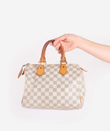 Louis Vuitton LOUIS VUITTON Damier Azur Speedy 25 Hand Bag SP2047