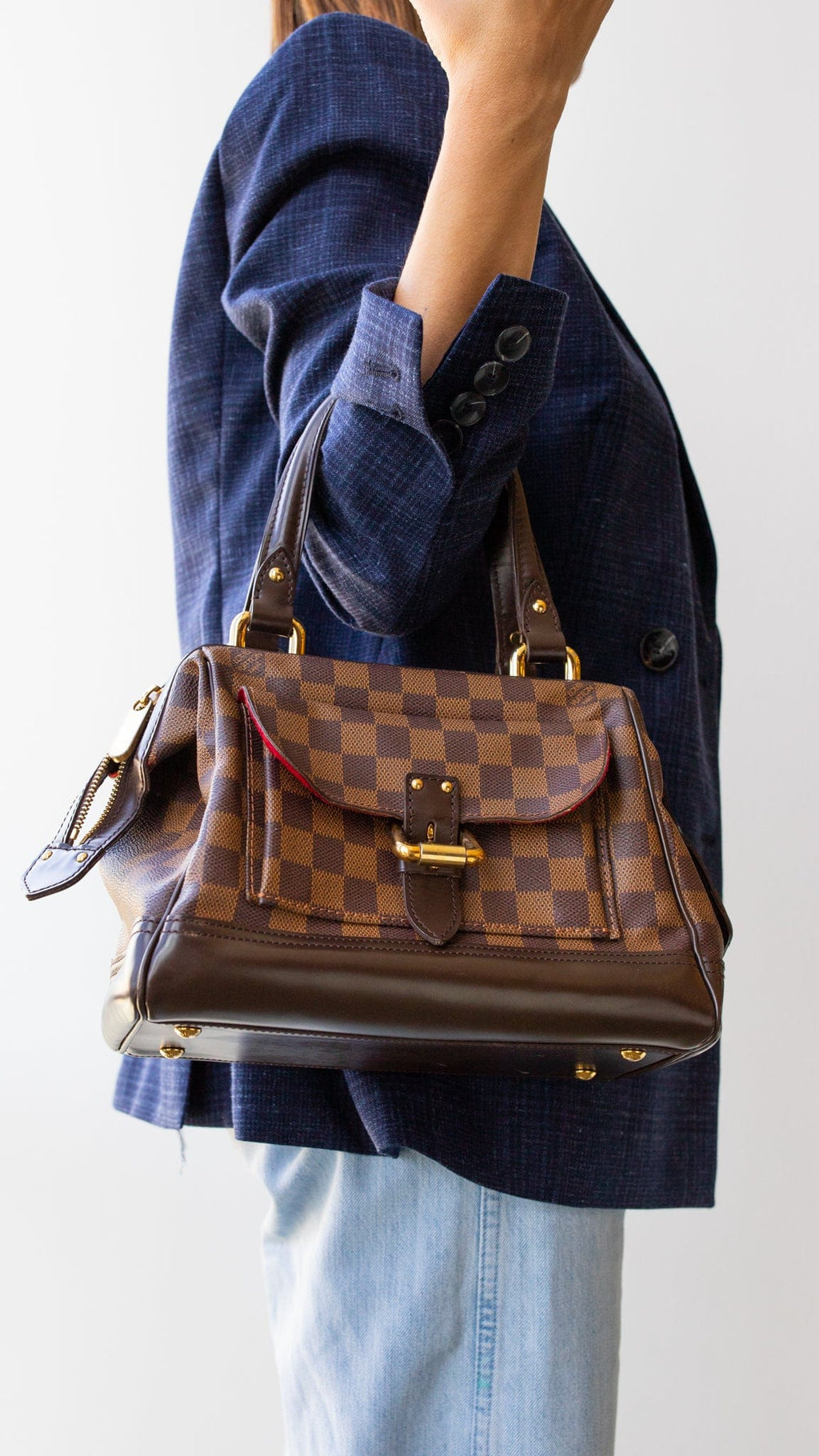 Louis Vuitton Knightsbridge Damier Ebene Satchel Handbag