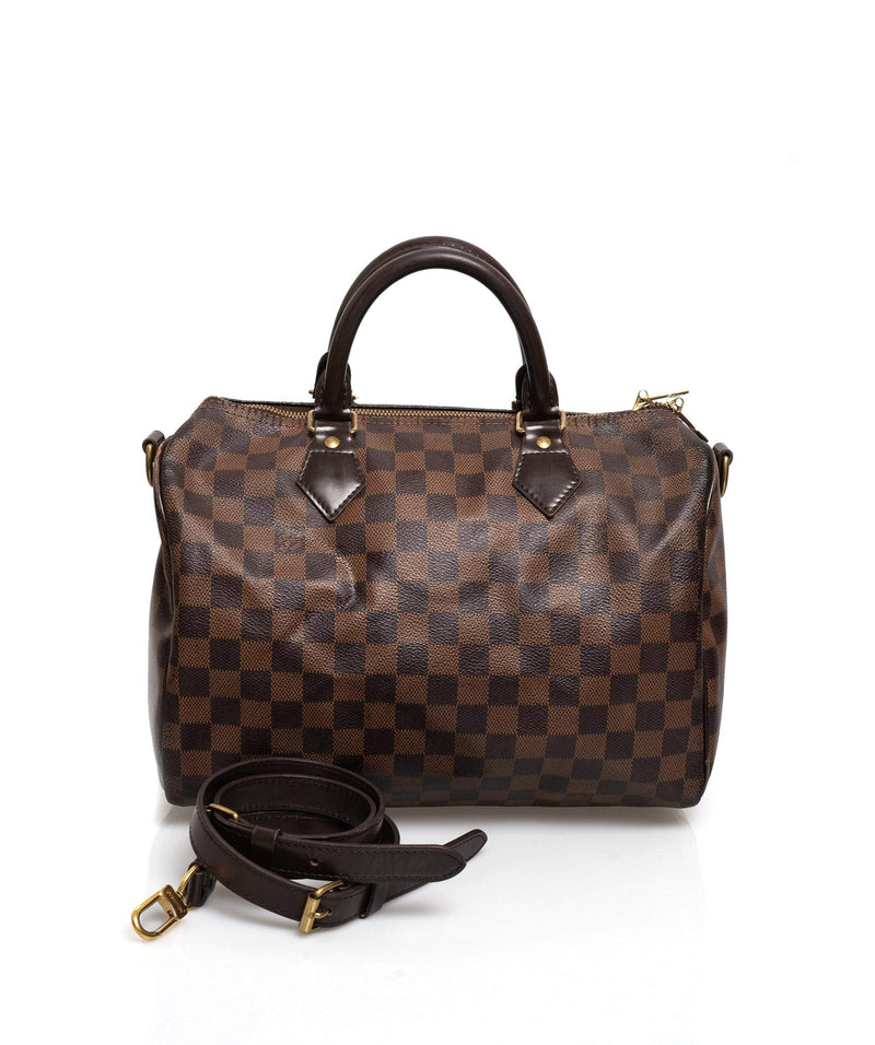 Louis Vuitton LOUIS VUITTON Damier Ebene Speedy Bandouliere 30 Shoulder Bag - AWL1587