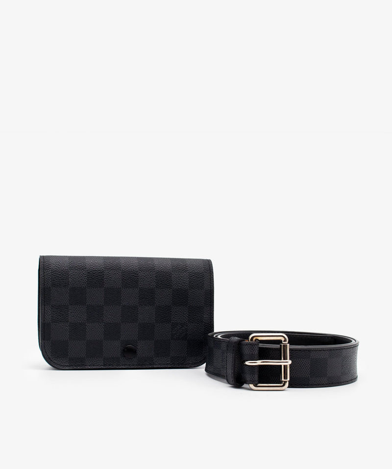 Louis Vuitton Ceinture Pochette Solo Belt Bag Damier Graphite