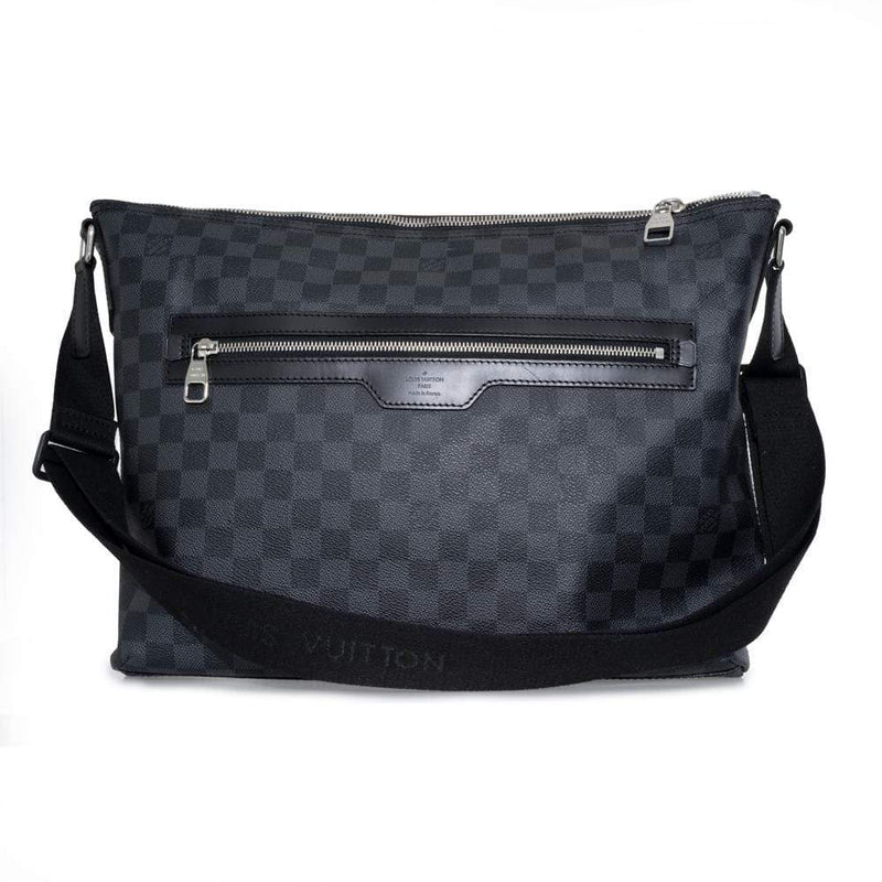 LOUIS VUITTON Mick GM Damier Graphite Messenger Crossbody Bag Black