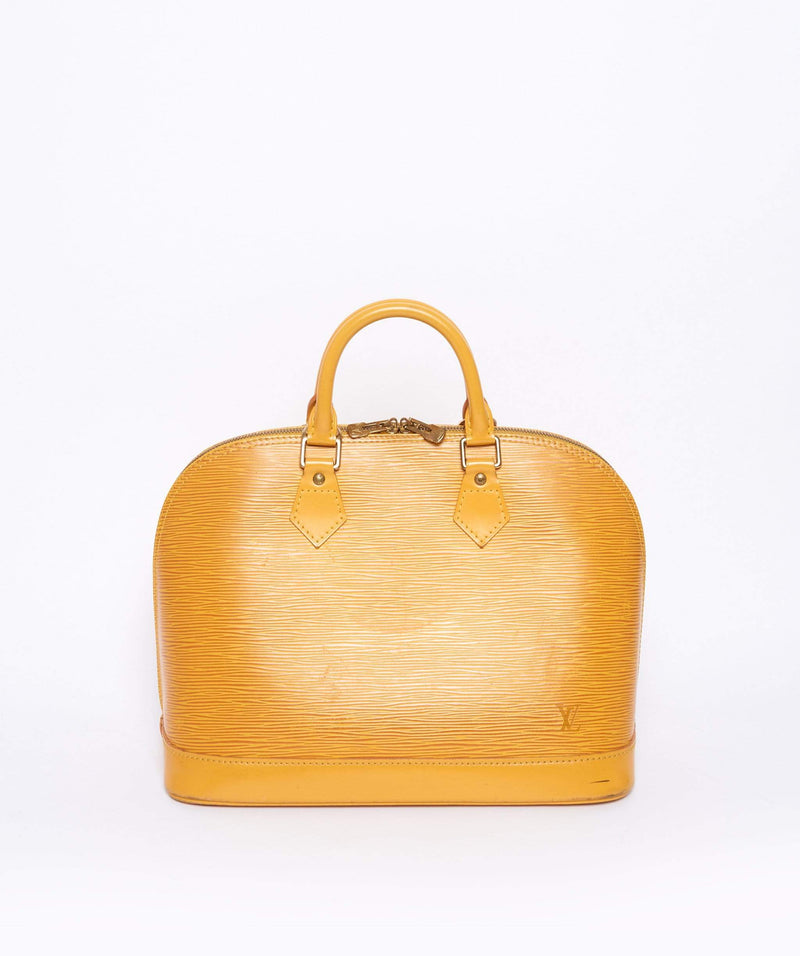 Louis Vuitton LOUIS VUITTON Epi Alma Hand Bag Yellow MI0197