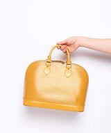 Louis Vuitton LOUIS VUITTON Epi Alma Hand Bag Yellow MI0197