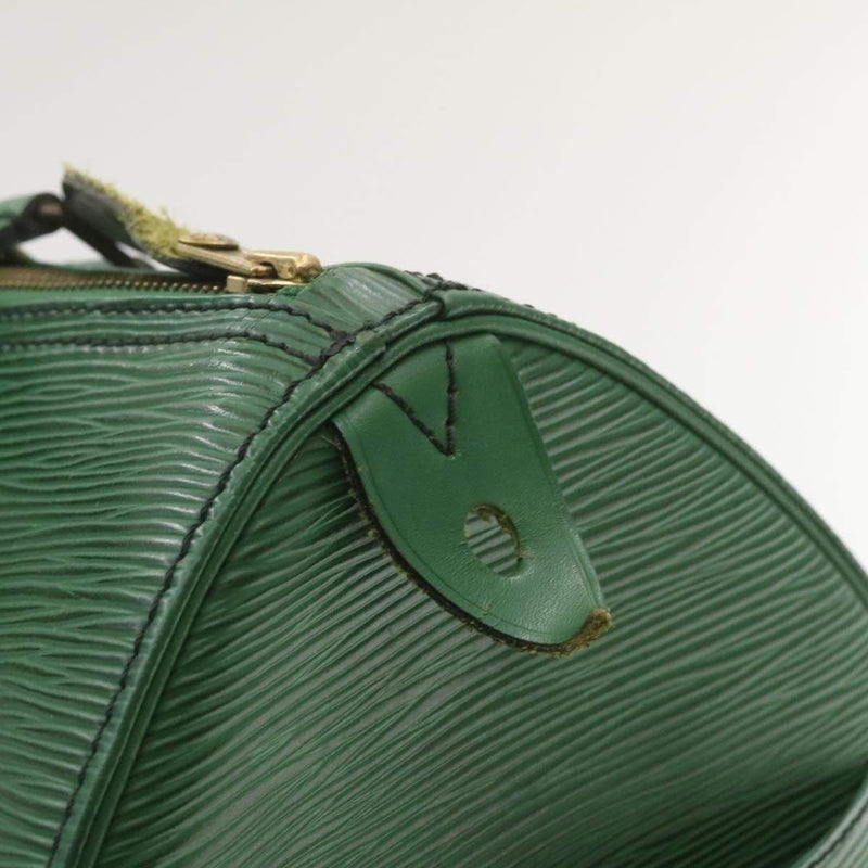 Speedy handbag Louis Vuitton Green in Plastic - 31361194