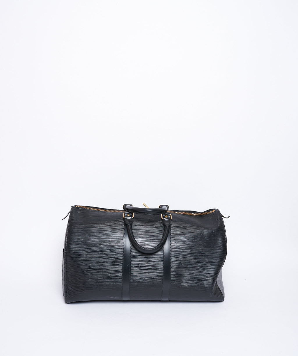 Vintage Keepall 45 bag in black epi leather