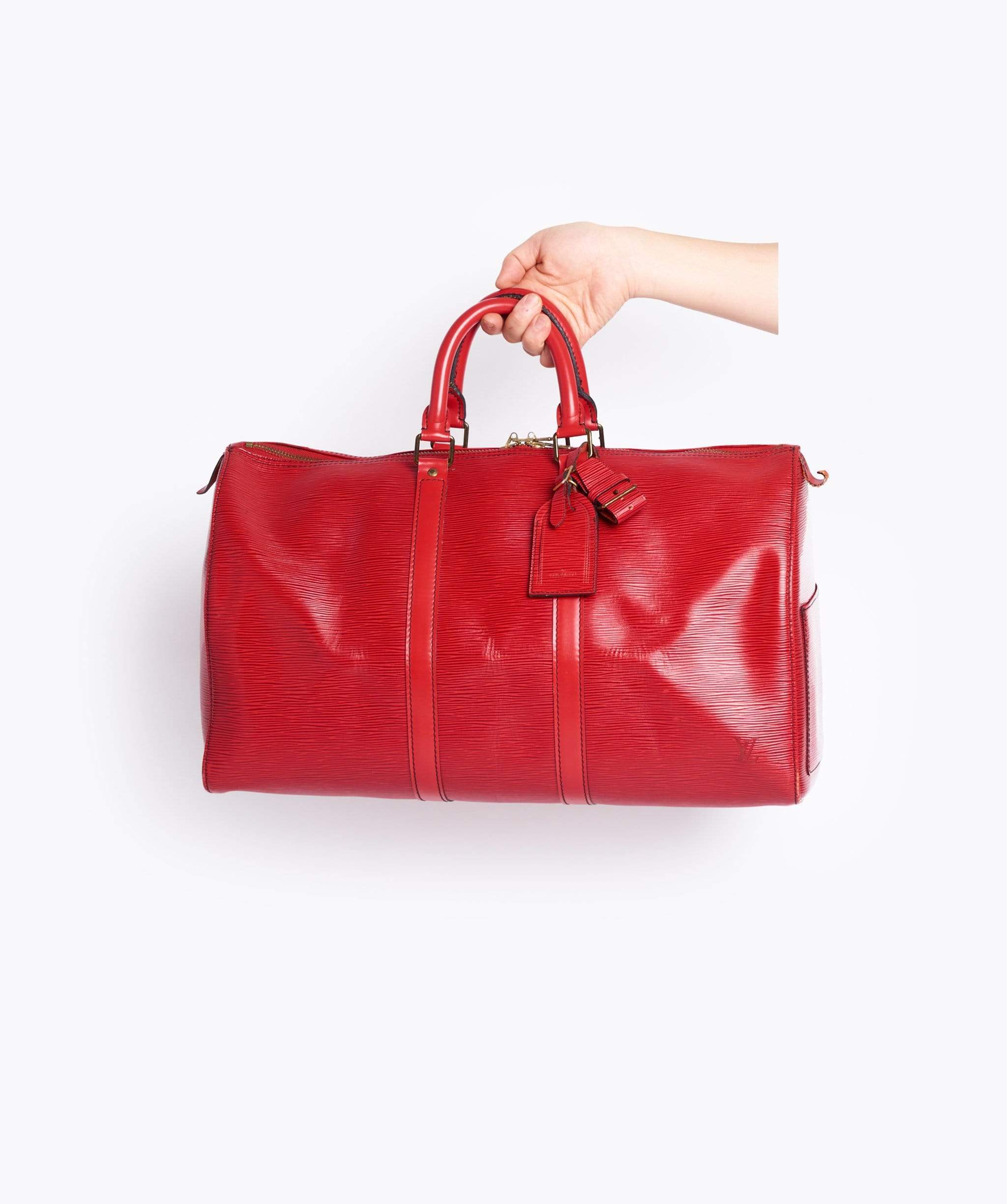 Louis Vuitton LOUIS VUITTON Epi Keepall 45 Boston Bag Red VI1910