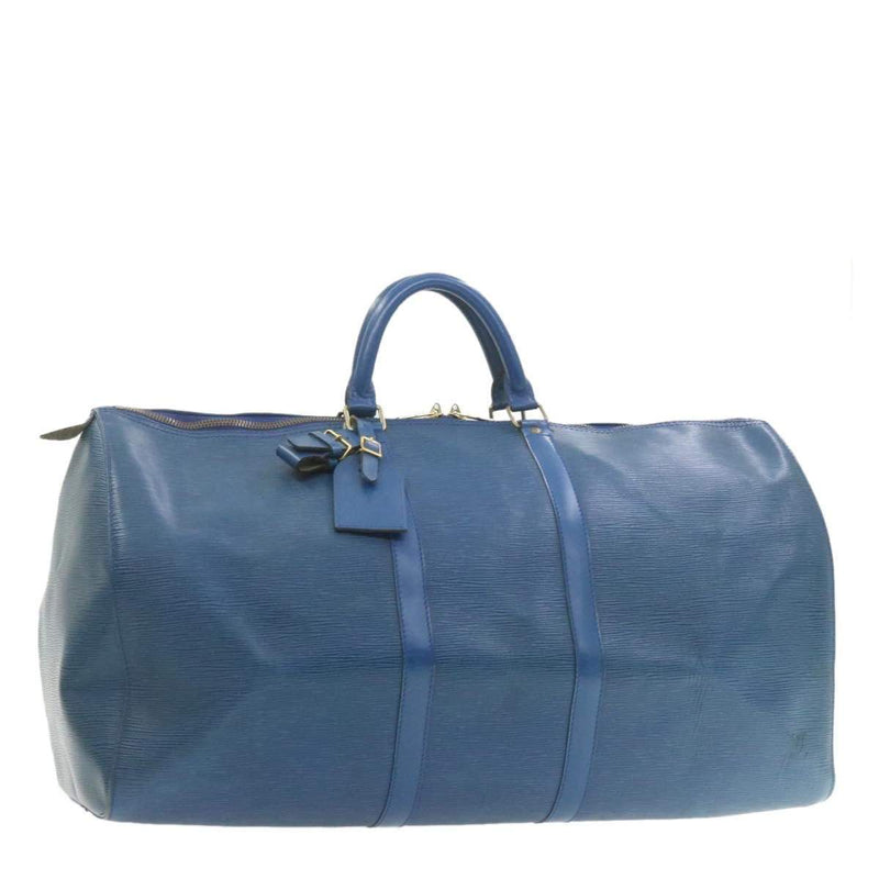 Louis Vuitton LOUIS VUITTON Epi Keepall 55 Boston Bag Blue AWL1070