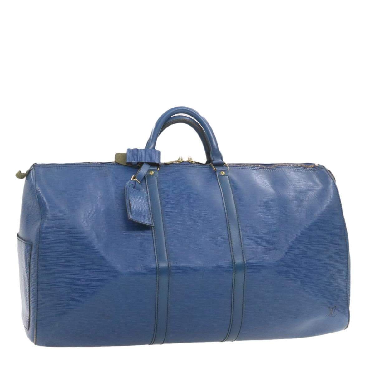 Louis Vuitton LOUIS VUITTON Epi Keepall 55 Boston Bag Blue VI1920