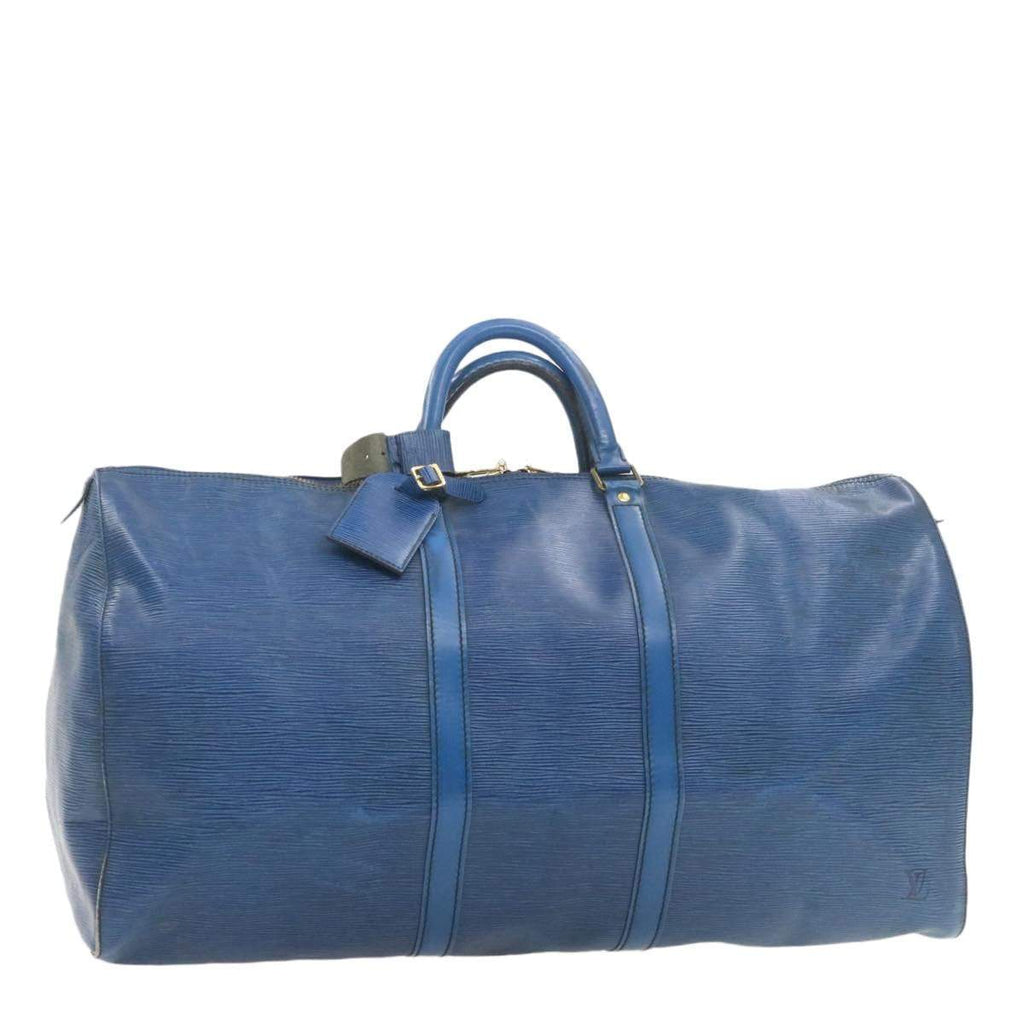 LOUIS VUITTON Boston bag M42955 Keepall 55 Epi Epi Leather blue