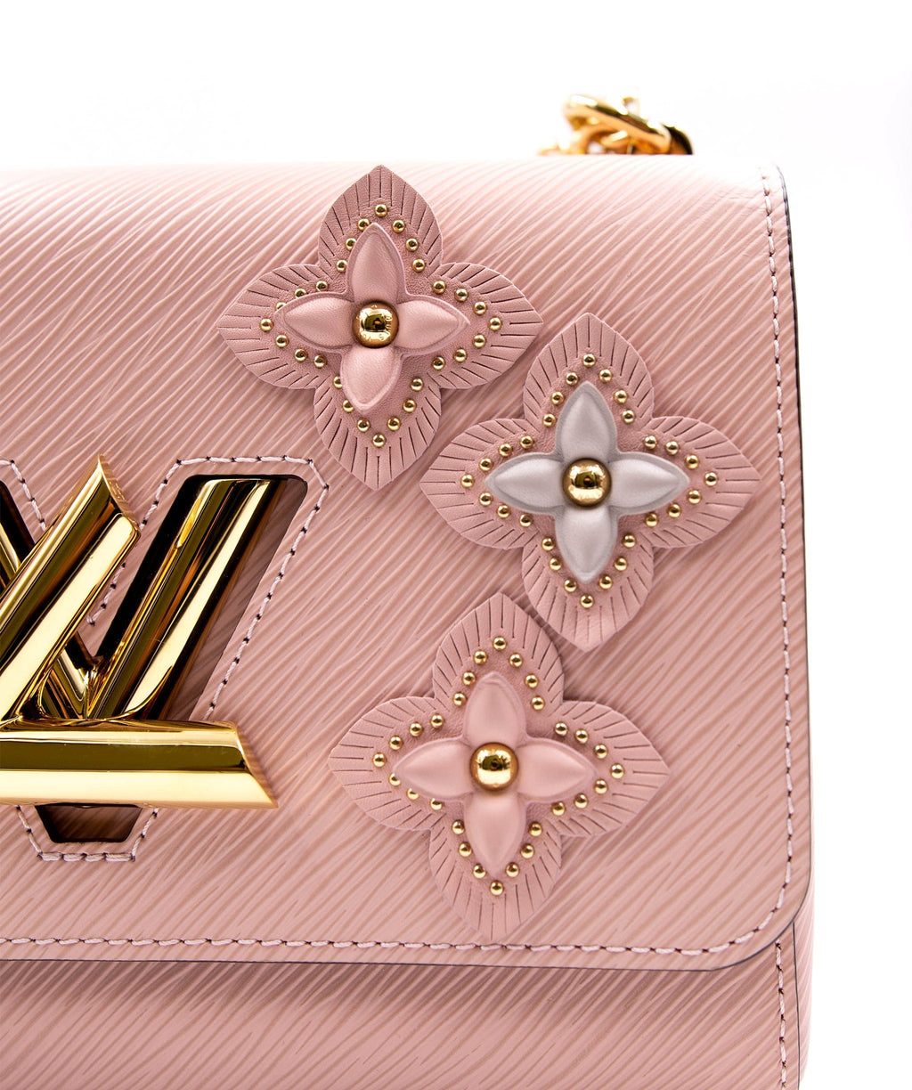 Louis Vuitton Limited Edition Twist Bloom Flower Black Epi Leather Handbag