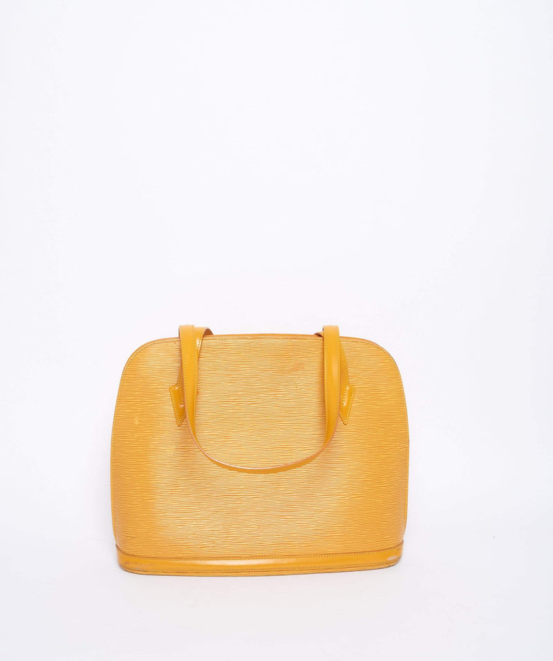 Louis Vuitton Yellow Epi Leather Lussac Handbag