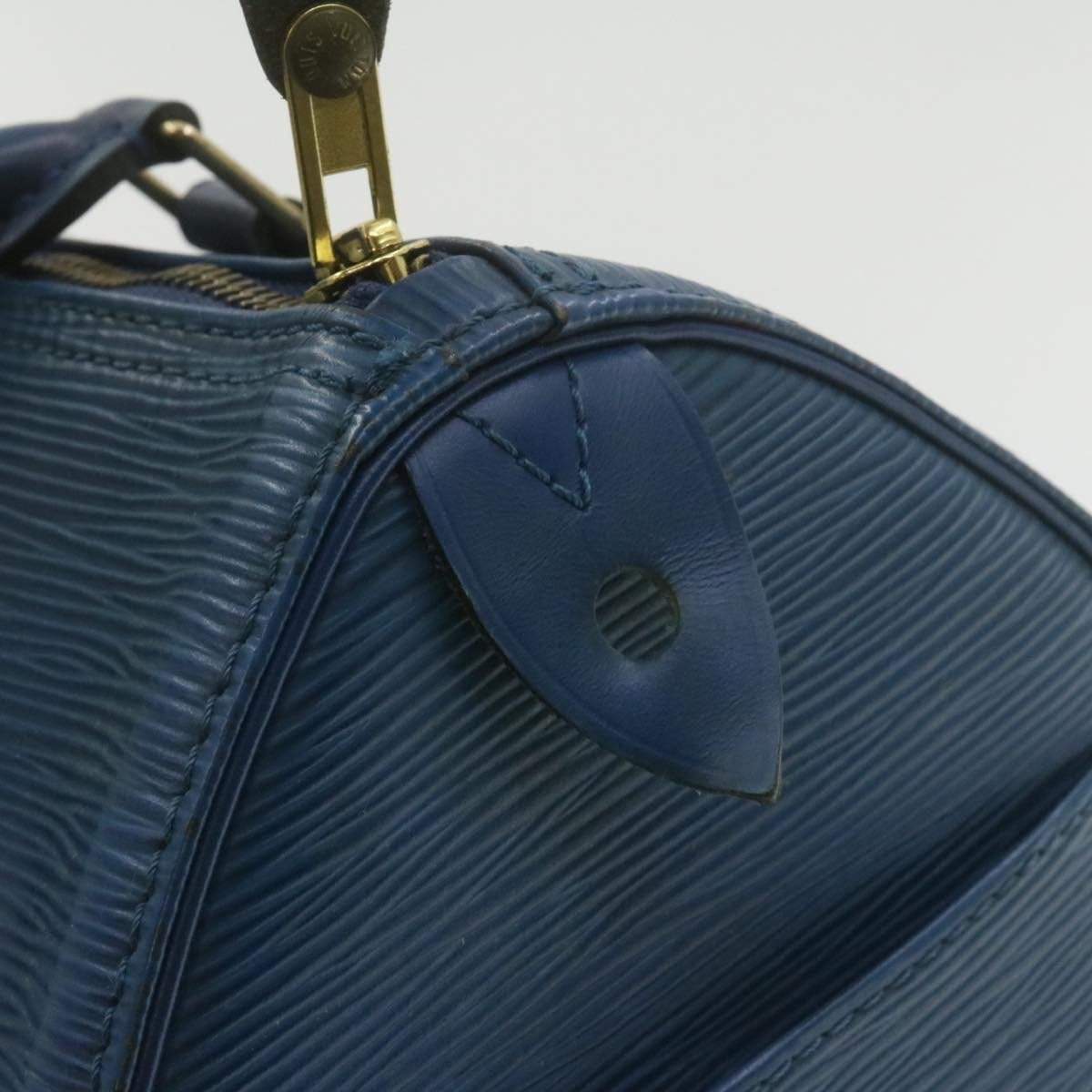 Louis Vuitton LOUIS VUITTON Epi Speedy 25 in Toledo Blue Hand Bag MW2197