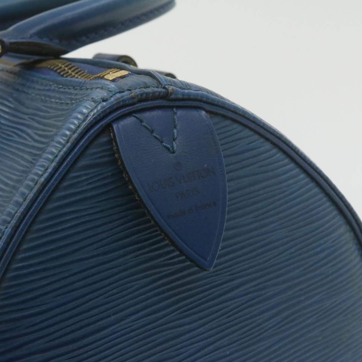 Louis Vuitton LOUIS VUITTON Epi Speedy 25 in Toledo Blue Hand Bag MW2197