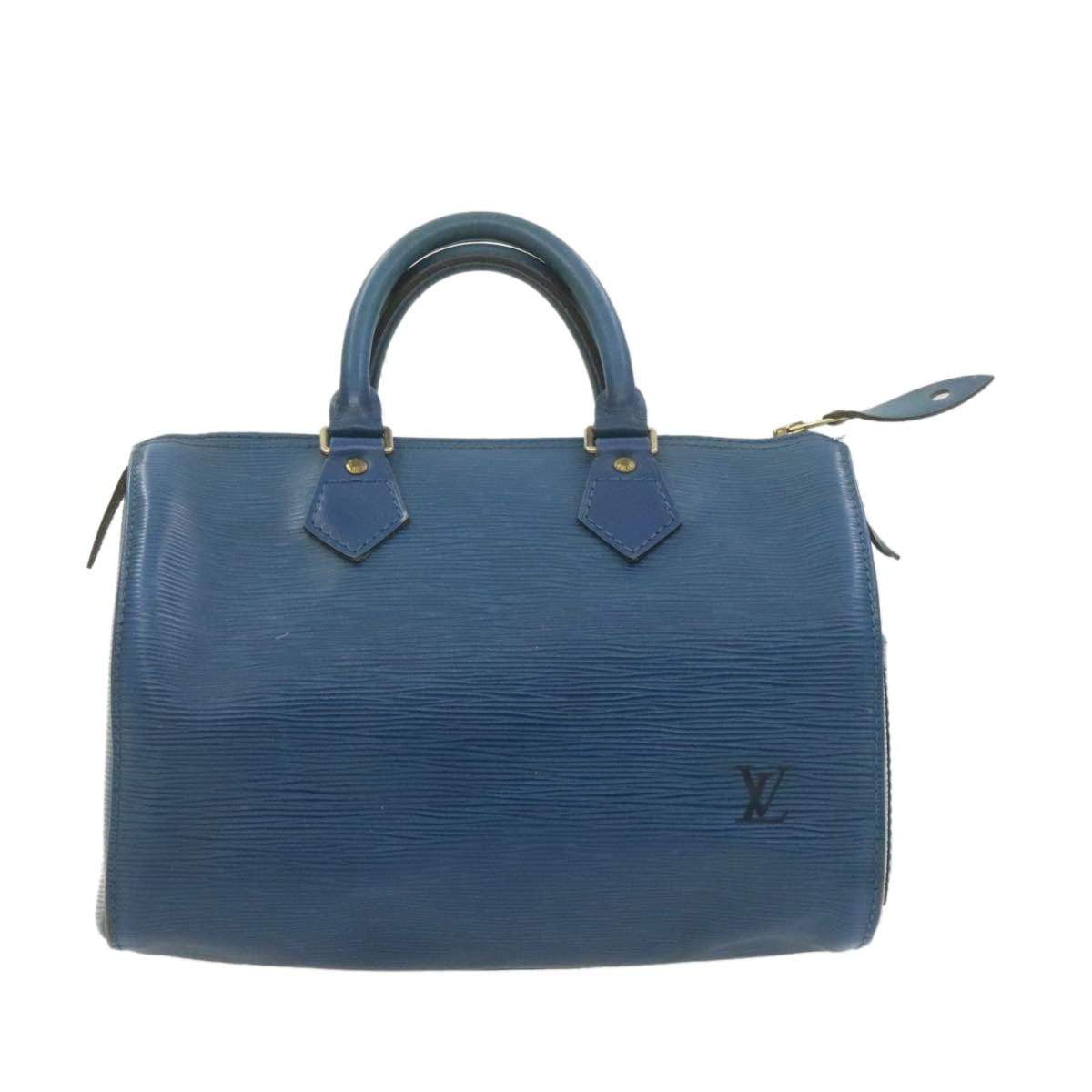 Louis Vuitton LOUIS VUITTON Epi Speedy 25 in Toledo Blue Hand Bag MW2197