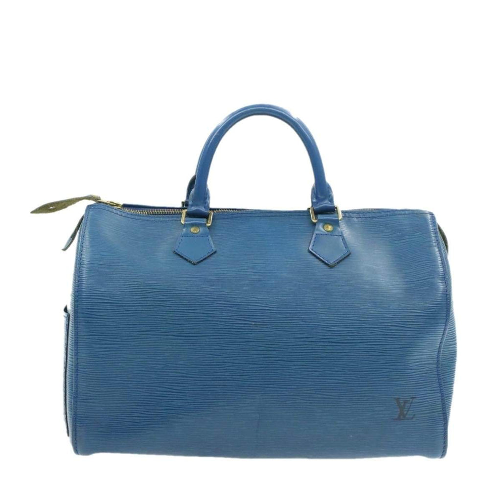 LOUIS VUITTON Epi Speedy 30 Hand Bag Toledo Blue LV VI1923
