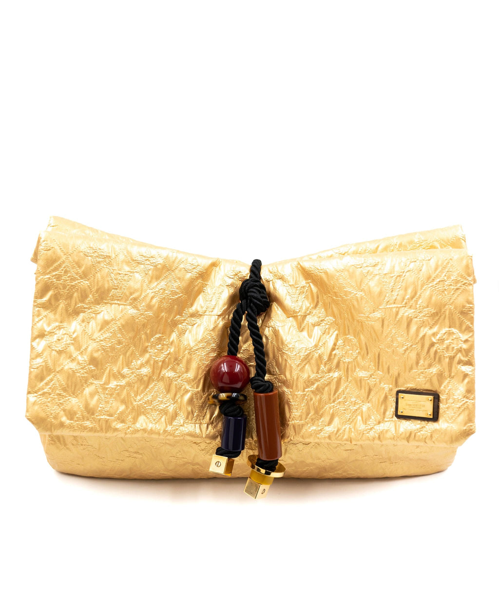 Louis Vuitton Gold MonogramLimited Edition African Queen Clutch Bag