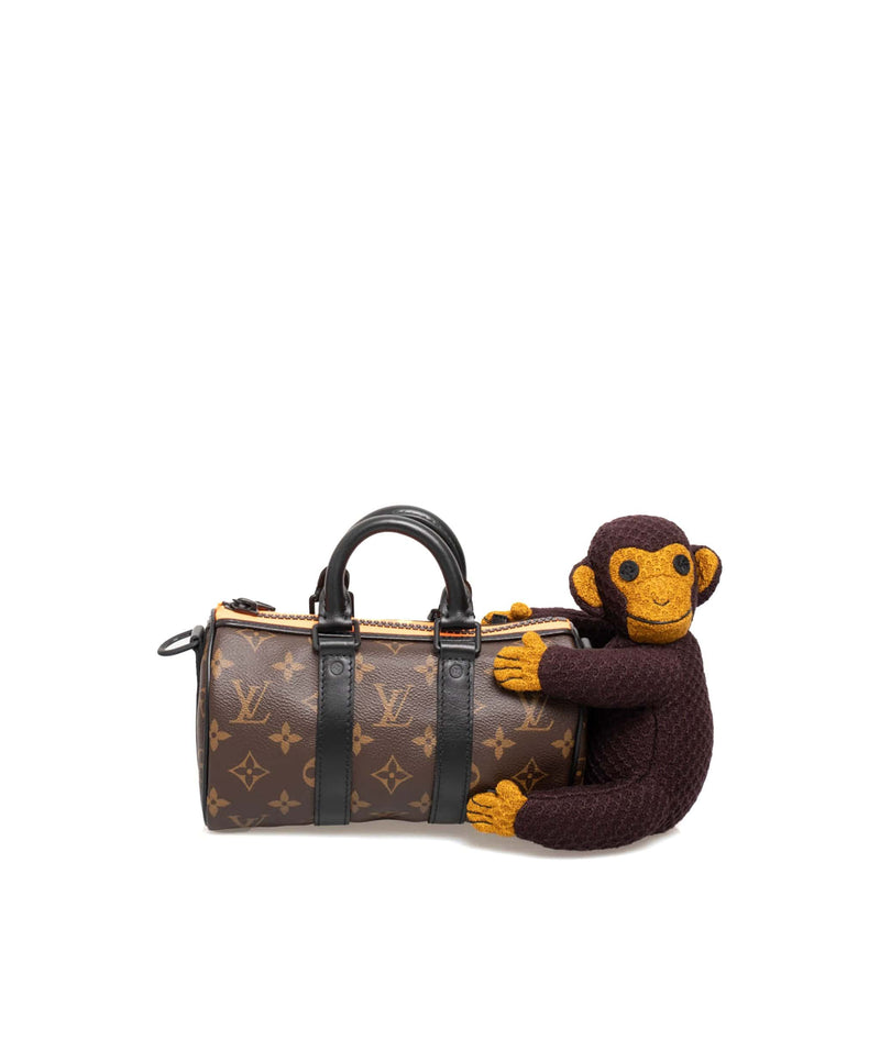 Louis Vuitton Zoom with Friends Keepall XS Monogram Brown Leather