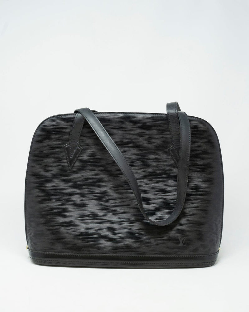 Louis Vuitton Louis Vuitton Lussac Black Epi Leather Large Shoulder