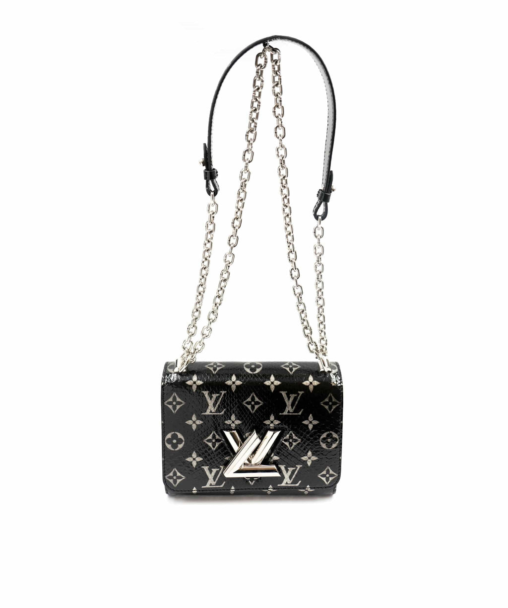 Louis Vuitton V Twist PM, Black, One Size